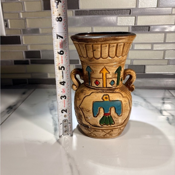 2/$25  Decorative Vintage Vase with Native American Symbols - Picture 6 of 6